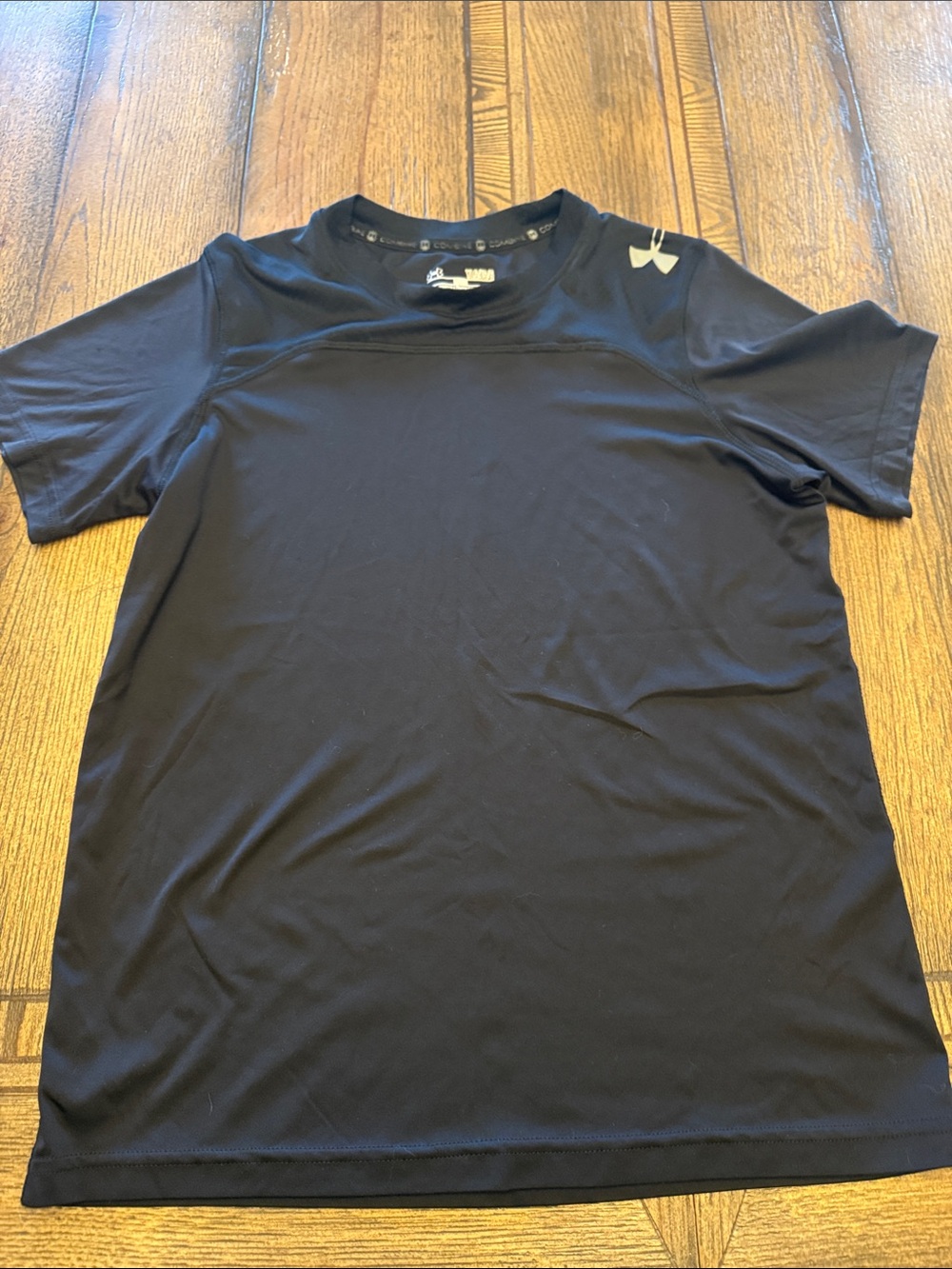 Under Armour Combine Black Short Sleeve Performance Tee for Kids